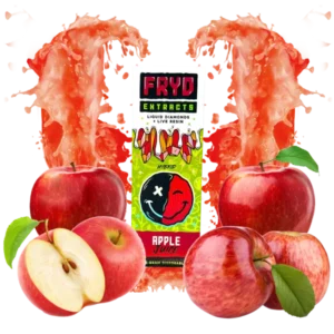 Apple Juice Fryd product packaging shown in a studio-style product photo with clear branding and design details visible.